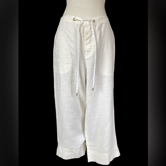 Liz Claiborne Women's 100% Linen Pant Beige Sz.6 - Picture 2 of 7